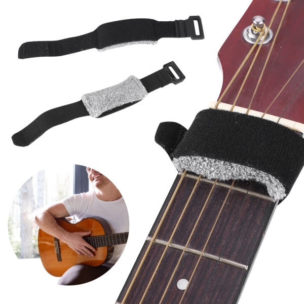 Instrument String Muter Noise Reducer Dampener Universal Passer til 7-strenget guitar 20 cm (sort)
