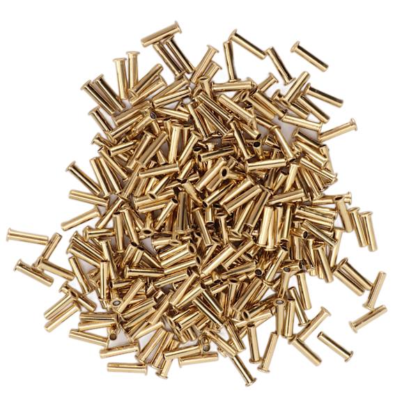 500 stk hule nagler messing dekorative gjennomgående hull utmerket korrosjonsbestandighet kobber luft øyespenner 2,5x11x3,8mm