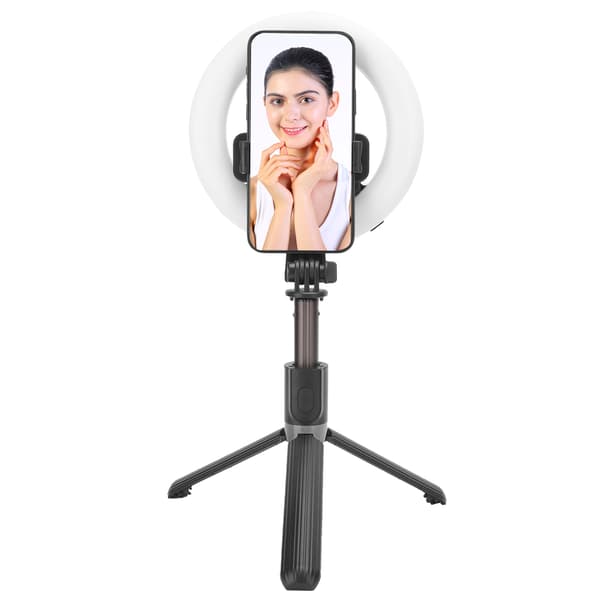 L07 Bluetooth Selfie Stick Bärbar 5-tums Ring Fill Light Stativ för Live Broadcast Bracket