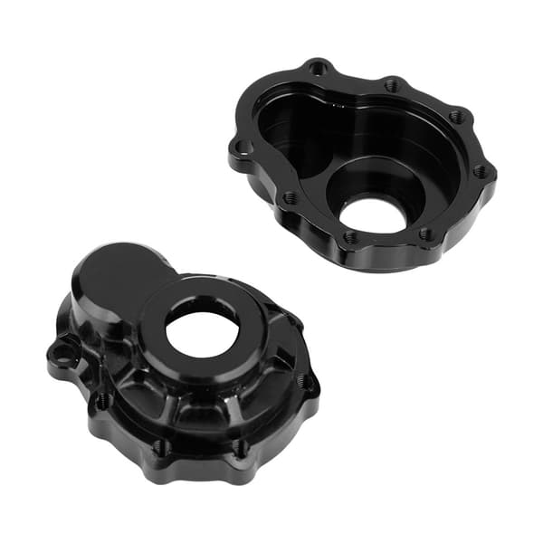 1 par aluminiumslegering for-/baghjulsnavkapsel til Traxxas TRX-4 1:10 RC bil (sort)