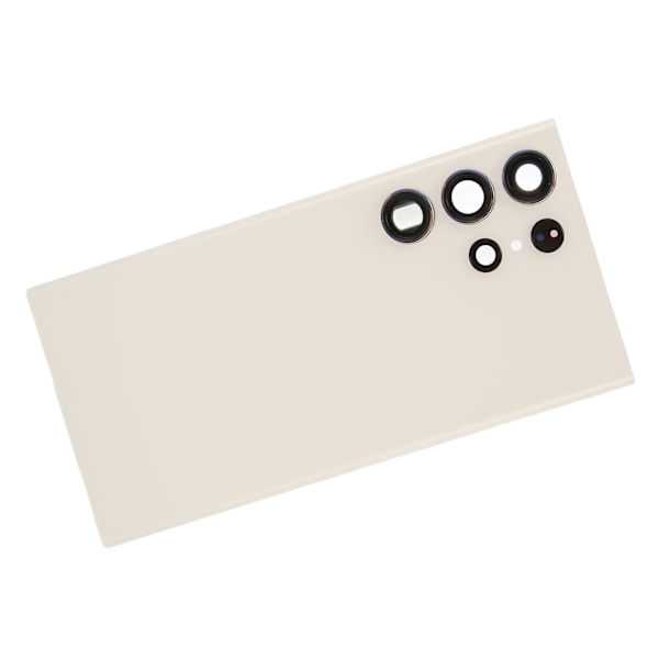 Mobiltelefon Glasbaksida Pre Installerad Kameralins Perfekt Passform Telefon Baksida Glasdörrskydd för S23 Ultra Vit