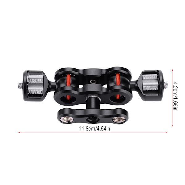 Dual Ball Head Hot Shoe -kiinnityssovitin – monikäyttöinen kameran lisävaruste