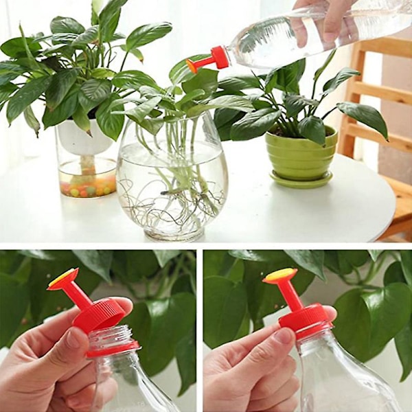 för Flasktopp Vattenflaska Plast Vattenanordning för 28mm Flasktoppar Vattning Plantor Trädgårdsbevattning 6 Stycken (Slumpmässig Färg)