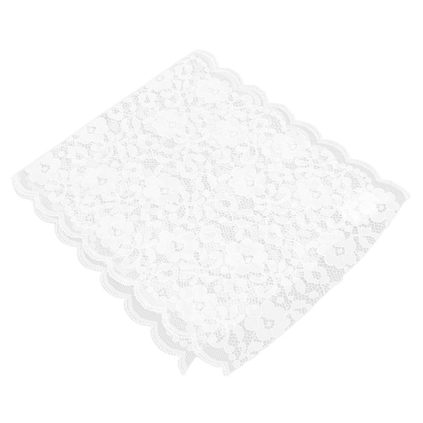 Blonderstoff 7,87 Zoll breit 10 Yard lang Exquisite breite Anwendung Spitzband für Hochzeiten Partys Weiß