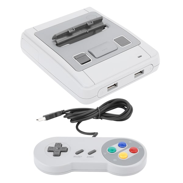 Vintage Spilkonsolboks med kablet gamepad unikt designet til Raspberry Pi 3B+/3B/2B/B+