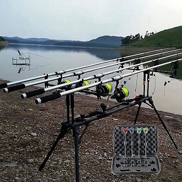 Fiskesvingere Sett LED-belyste Karpefiske Bite Alarm Indikatorer