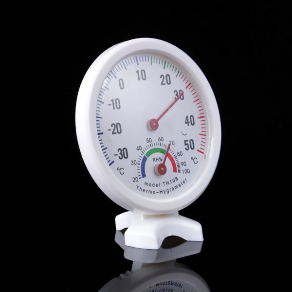 TH108 Innendørs Analog Temperatur Fuktighetsmåler Termometer Hygrometer -30~50°C H