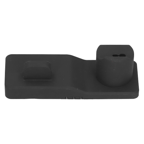 3 i 1 Silikon Ladestasjon Stativ Skrivebords Ladestasjon for IPhone 11 Pro for IOS Watch 6 Svart