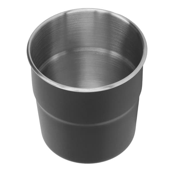 Isolerad kopp 320 ml rostfritt stål dubbelvägg liten kaffemugg metall drickskopp för hemcamping svart