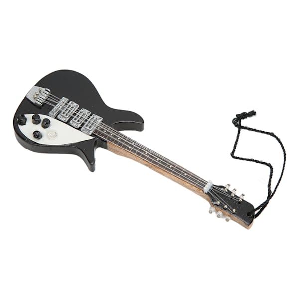 Musikinstrumenter Guitar Vedhæng Sort Base Træ Manuel Miniature Fin Detalje Håndværk Model Samling