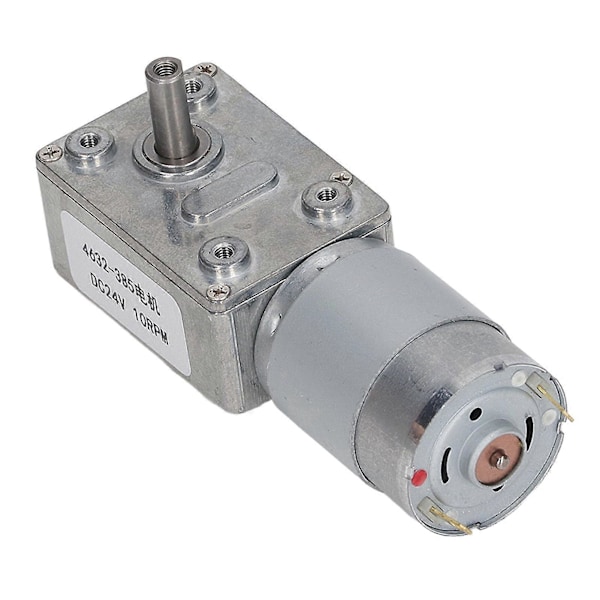DC Reduktionsmotor CW CCW Stabil Exakt Drift Aluminium Mässing Snäckväxelmotor DC24V 10RPM