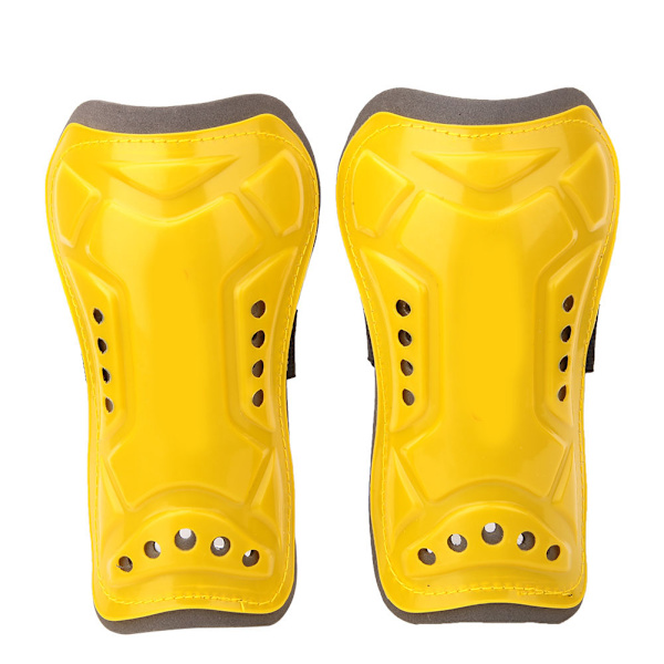1 Pari Jalkapallo Shin Guards Lapsille Jalkapalloharjoittelu Suojauspehmusteet Soljen kanssa (keltainen)