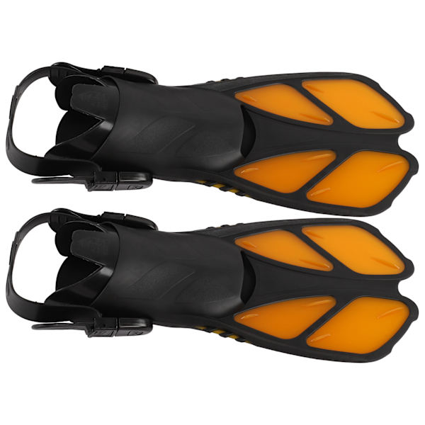 2 stk justerbare snorkel finner myke TPR åpen hæl lange dykkerføtter for svømmingXL