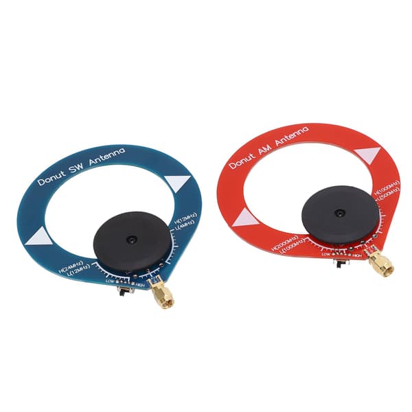2 stk. Donut AM MW SW Antenne Anti-interferens Bærbar Mini Loop Antenne til Kortbølgeradio