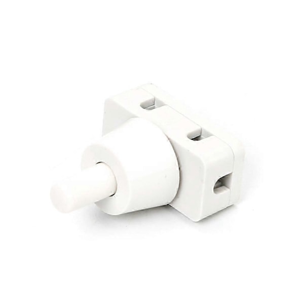 2 Pins Låsende Trykkbrytere PÅ/AV Trykknappbryter AC250V 10A Hvit