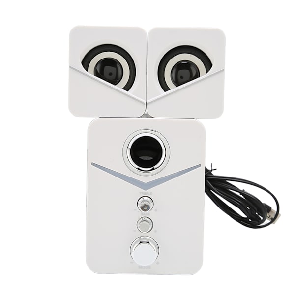 D-221 Bluetooth-högtalare för datorer med djup bas, 2.1-kanals minihögtalare för stationära datorer, bröllopsfest, vit