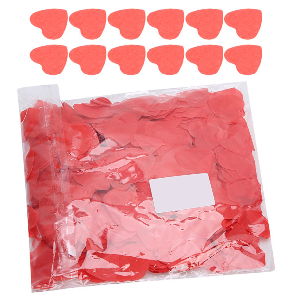 2 poser 60g 2,5 cm røde hjerteformede konfetti bryllupsfest Valentinsdag konfetti dekorasjon