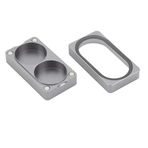 Cue Tip Opbevaringsboks Aluminium Legering Magnetisk Sugning Cue Tip Beholder til Billardspillere 2 Huller