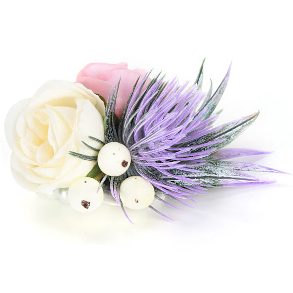 Handled Blomma Brudtärna konstgjord pärlarmband Handled Corsage Armband för BröllopRosa