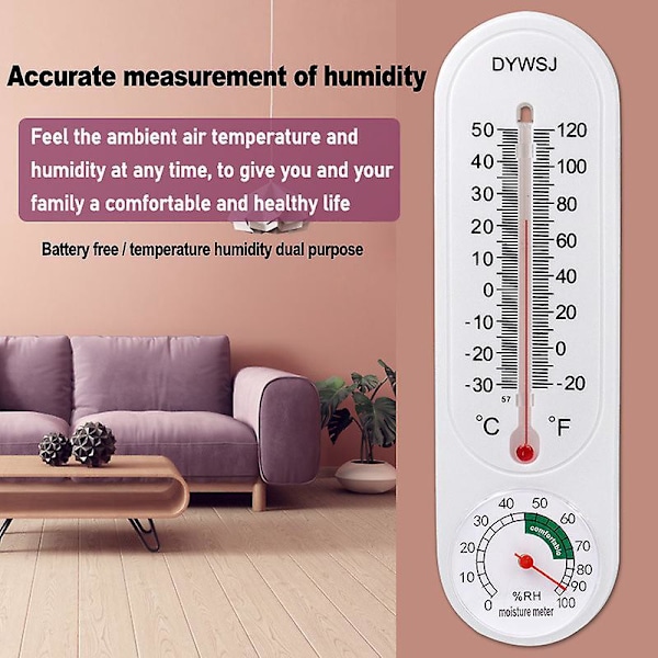 Utomhustermometer Trädgårdstermometer Växthustermometer Hygrometer Trädgårdsväxt Digital Temperaturmätare Hygrometer Utomhus Vägg Häng Inomhus