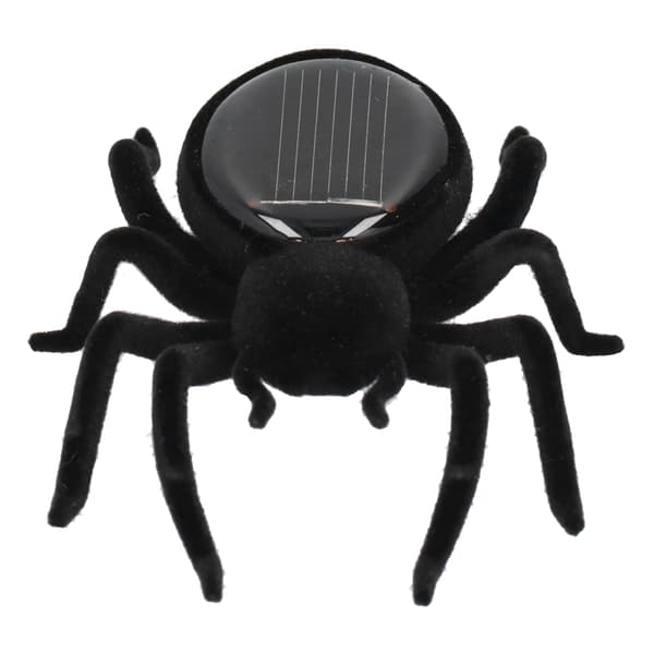 Soldriven Simuleringsspindel Leksaker Livslik Vibration Tarantula Solcellspussel Leksak