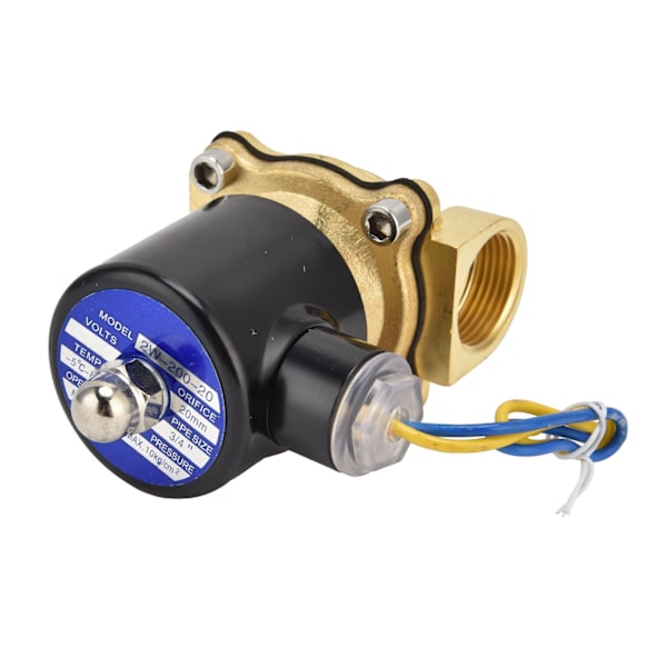 2W‑200‑20 G3/4in magnetventil Messing Normalt lukket elektrisk magnetventil til vand Luft GasAC110V