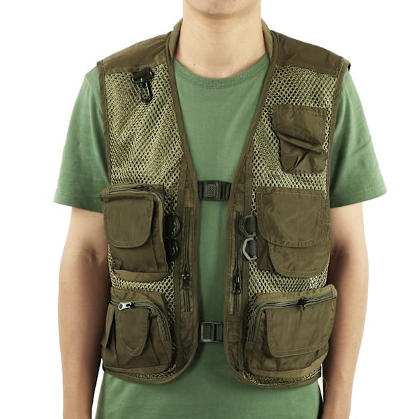 Fiskevest MultiPocket MultiMesh Vest Åndbar Justerbar Fiske Redningsvest(L )