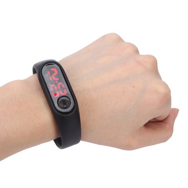 Smart Digital Watch Armbånd Lysende Elektronisk Ur Moderigtigt Stilfuldt Armbåndsur Sort