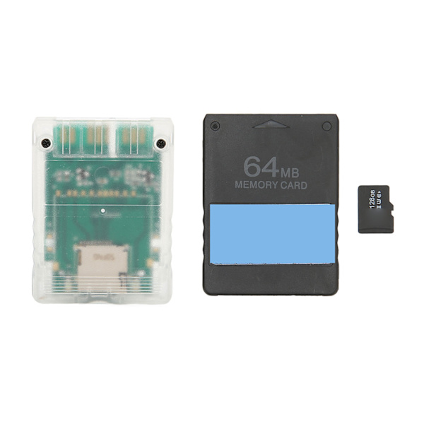 Konsolin muistikortinlukija Plug and Play -ammattimainen muistikortinsovitin muistikortilla 128G 64MB FMCBV1.966 PS2 Thick -laitteelle