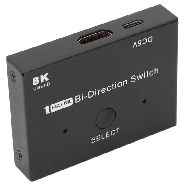 HD Multimedia Interface dubbelriktad splitter stöder 8K vid 60Hz 4K vid 120Hz 2 in 1 ut eller 2 utgångar 1 ingång för PS5 PC