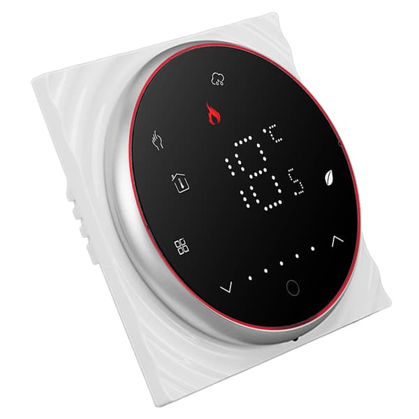 Smart Termostat 1 Vecka Programmerbar LED-Display Infälld Rektangulär Bas Digital Termostat AC95‑240V för Pannvärmesystem Svart