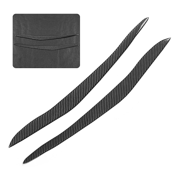 2 stk. frontlyktøyenbryn i karbonfiber, utvendig dekorasjon, passer til X5 E70 2007-2013