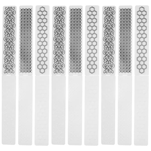 9 stk. blomsterpregefolder i plast DIY papirdekorasjonskortprodusent mal tilbehør