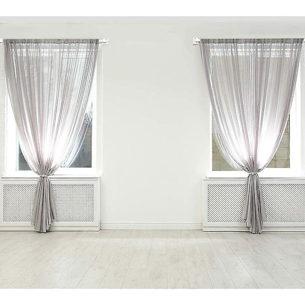 Justerbar Plast Gardinstång Fönster Stretch Gardinstång Skåpstänger Spännstång Självhäftande Gardinstångskrokar, 40-60cm (Vit, 2)