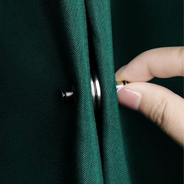 Set med 2 magnetiska gardinbindningar med läckagesäker duschdraperimagnet