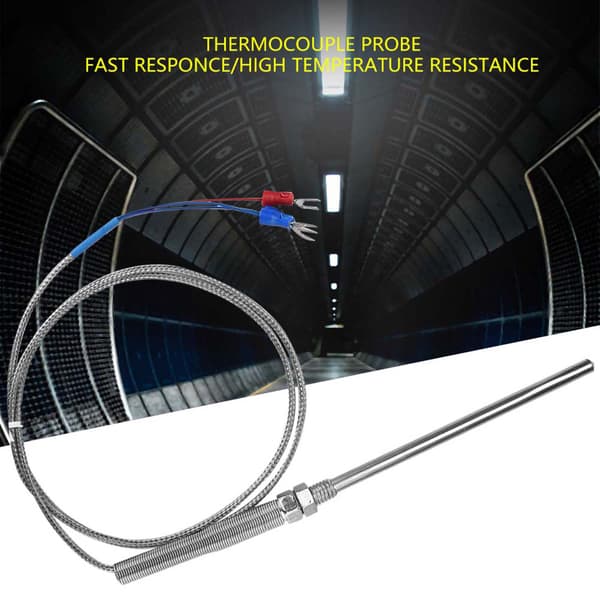 M8 Gjenge PT100 Platinium Resistor Termoelement 100mm Probe Temperatursensor Ledning 0-400℃ (1 m)