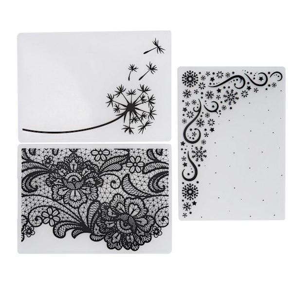 3 st. Plastpräglingsschabloner DIY Korttillverkning Scrapbooking Präglad Mall Pappershantverk Verktyg