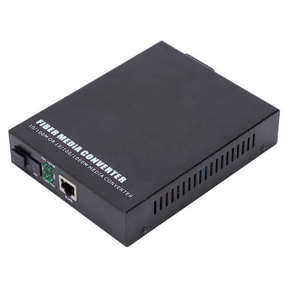 Ethernet-mediamuunnin, yksimuotoinen, yksikuituinen TBC‑MC3312NS20A, kuituoptinen lähetinvastaanotin, 100‑250 VAU -liitäntä