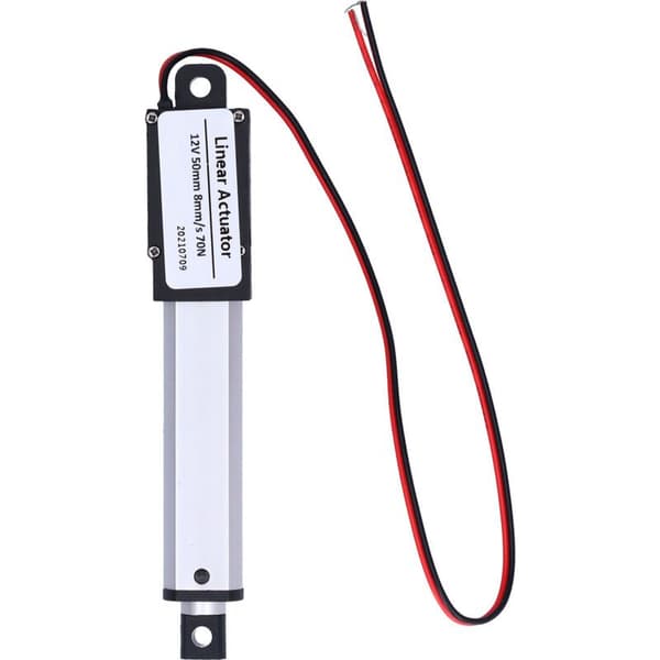 Mini 12V DC Lineær Aktuator - 50mm Slaglængde, Lav Støj, Intern Endestop - Bil- og Industribrug