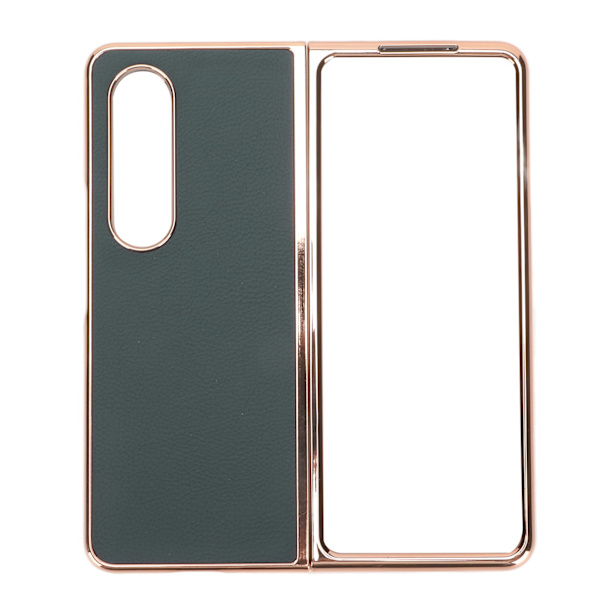 Fodral för Samsung Galaxy Z Fold 4 Nano Plating Äkta läder Reptåligt Grönt