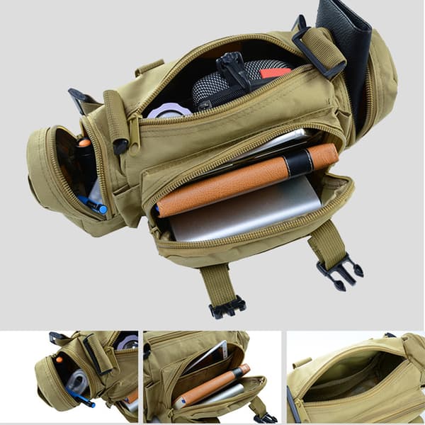 Utomhus klätter midjeväskor Militärväska Oxford Camping Pack Vandrings midjeväskor