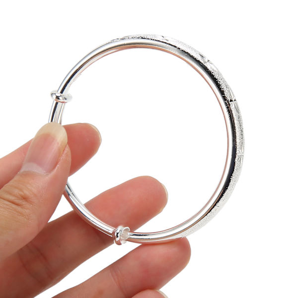 30g Cupronikkel armbånd justert motesmykker gravert kvinner rundt armbånd for kvinner