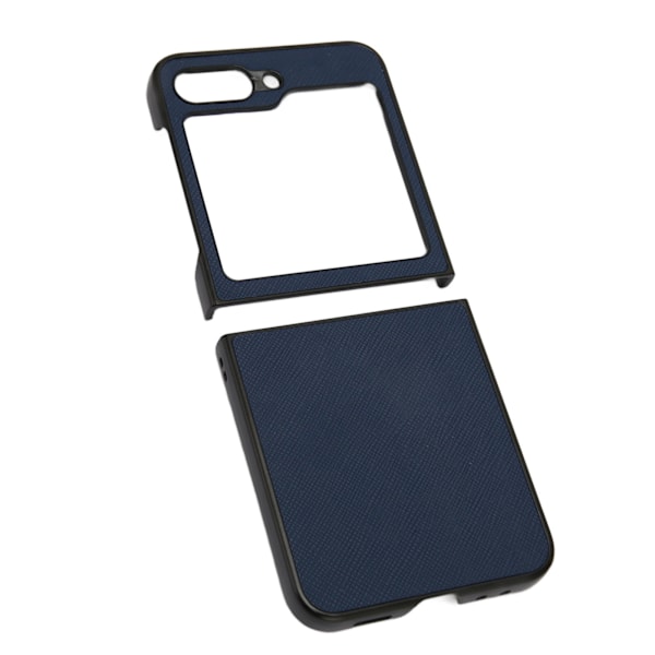 Fällbar skärmtelefon skyddande läderfodral Anti Scratch Drop Proof mobiltelefonfodral för Galaxy Z Flip 5 Cruciform Grain Blue