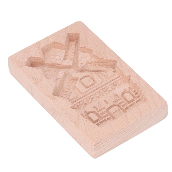 Træ Cookie Form Bøg Genanvendelig Vaskbar Biscuit Press Stempel Form Til Køkken Bagning Vindmølle
