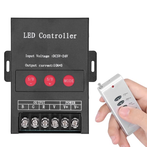 DC5‑24V 360W LED Strip Light Controller Fargerik RGB-modul Kontroll Lysstyrke Hastighetsjustering