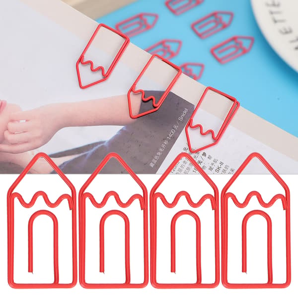 24 st Gem av papper Tecknad Specialformad Pennform Studiekontor Dokument Söt Nål