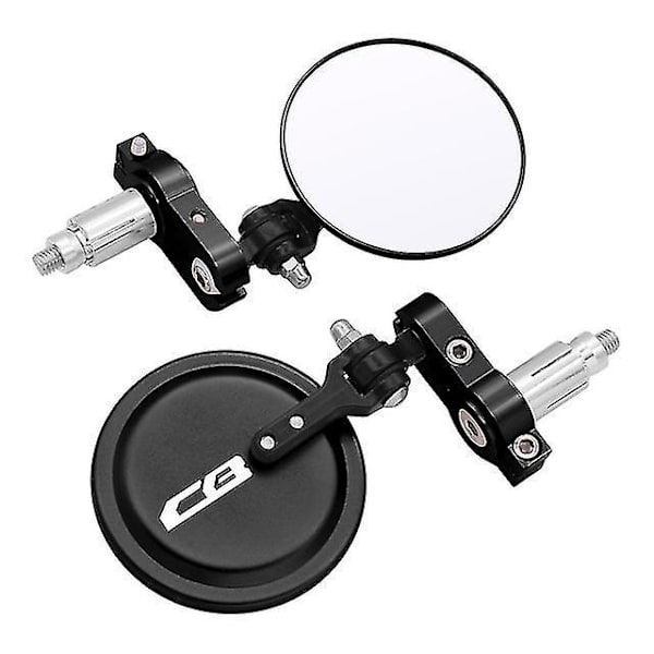 3 tommer runde sammenklappelige styr-endespejle til Honda CB-serie motorcykler, sort