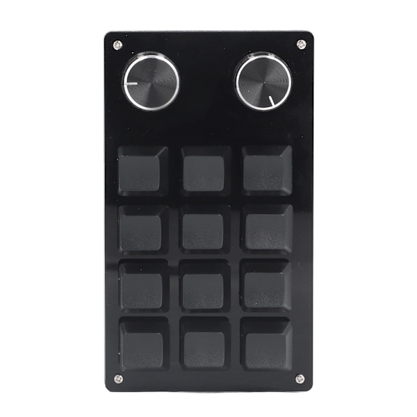 Mekanisk spilltastatur 12 taster 2 knotter Lite OSU spilltastatur DIY programmerbart tastatur med USB-kabel
