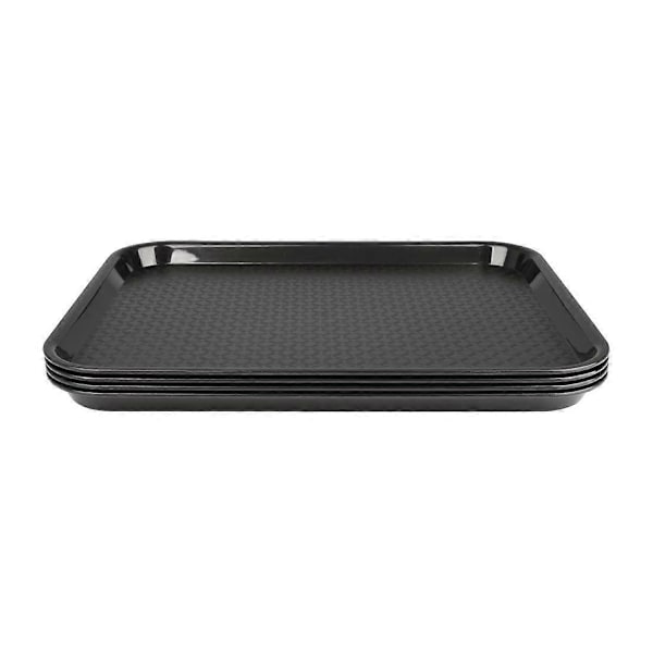 Snabbmatsbricka, liten storlek: 345 x 265 mm/ 13,5 x 10,5 tum, svart polypropen