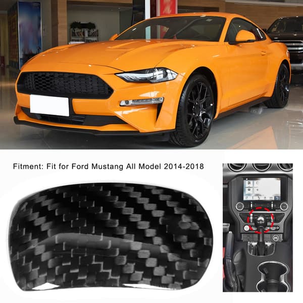 Gearskifteknapdæksel i kulfiber til Ford Mustang 2014-2018